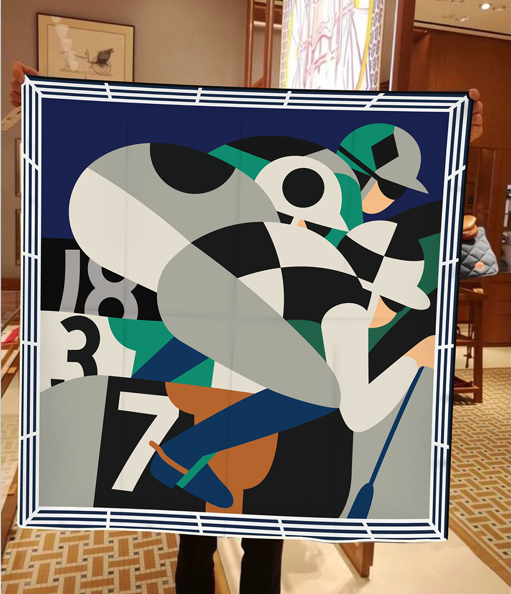 108g Weight Silk Scarf Classification Daily Occasion Human Pattern All Seasons Season Women's Gender Printing Design Casual Style Women's Casual Human Twill Printing Silk Scarf 14