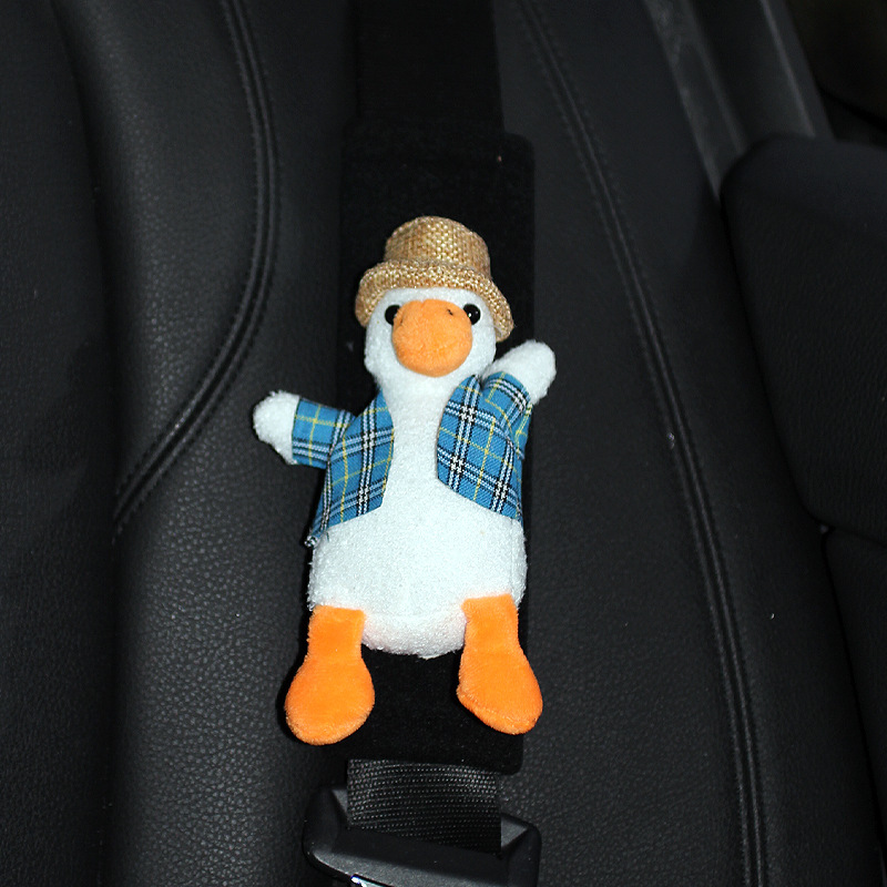 Cartoon Car Seat Belt Shoulder Protector, High-End, Cute, Plush, Anti-Strangle, Soft Car Decorative Shoulder Protector