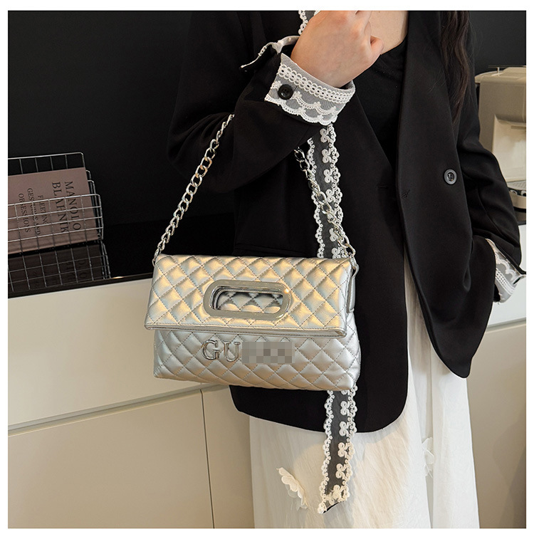 Moda cadena rombo axila bolso femenino comercio exterior nuevo nicho bolso plegable temperamento bandolera de un solo hombro