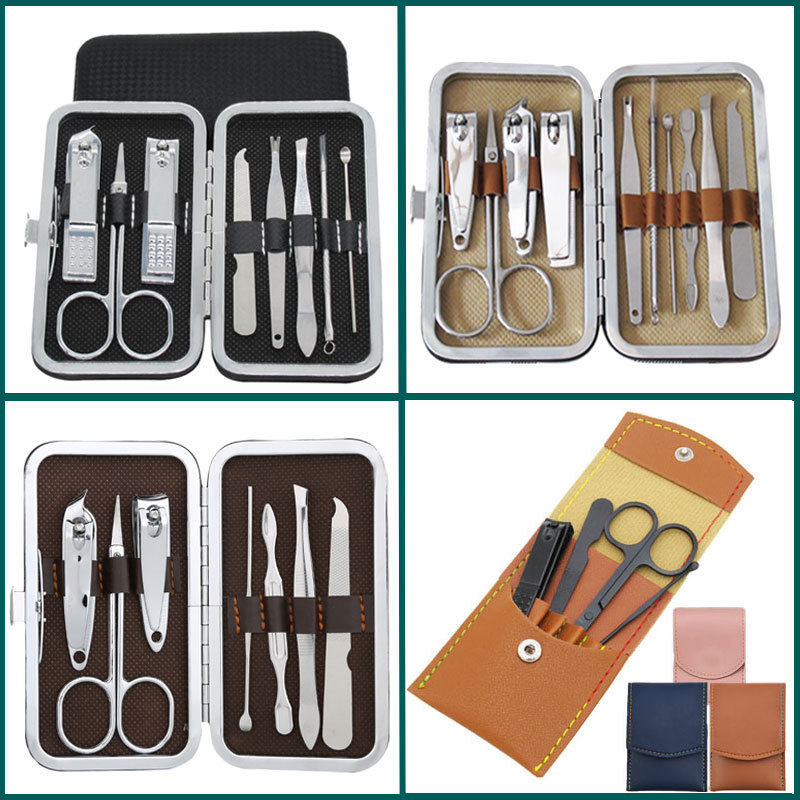 caixiong nail scissor set nail clippers suit 7 set manicure set nail clippers factory in stock logo