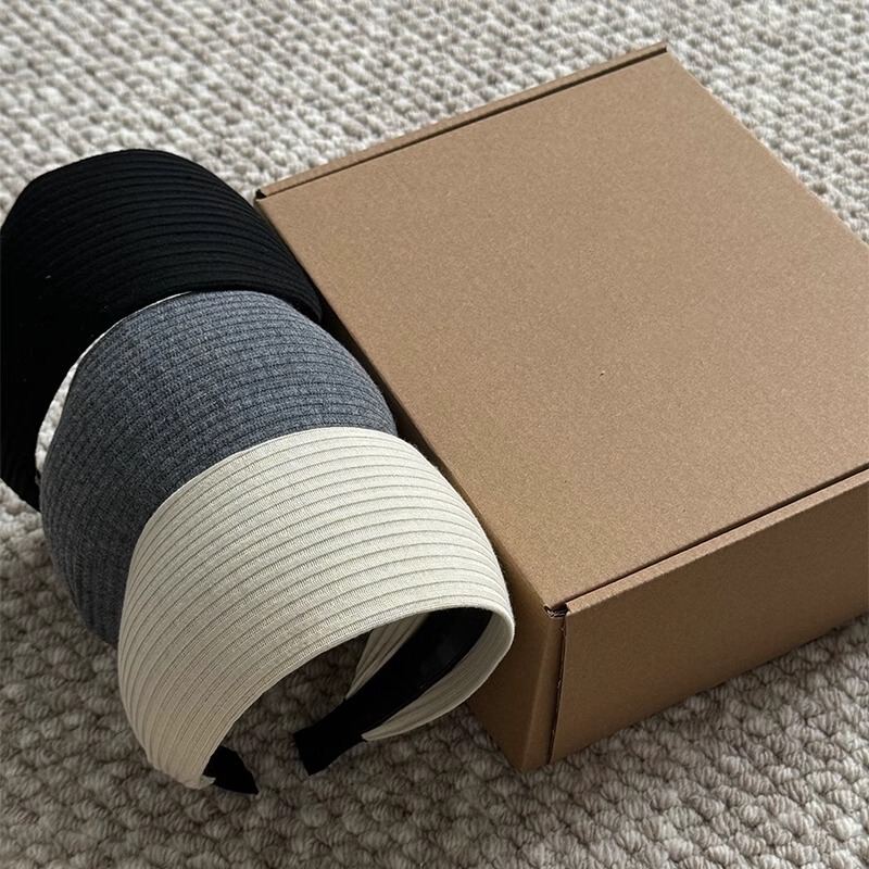 Korean Style High-grade Sense Pit Strip Widened Face Washing Hair Hoop Women's High Cranial Top Fashionable Simple Sporty Headband Hair Stamp Headwear