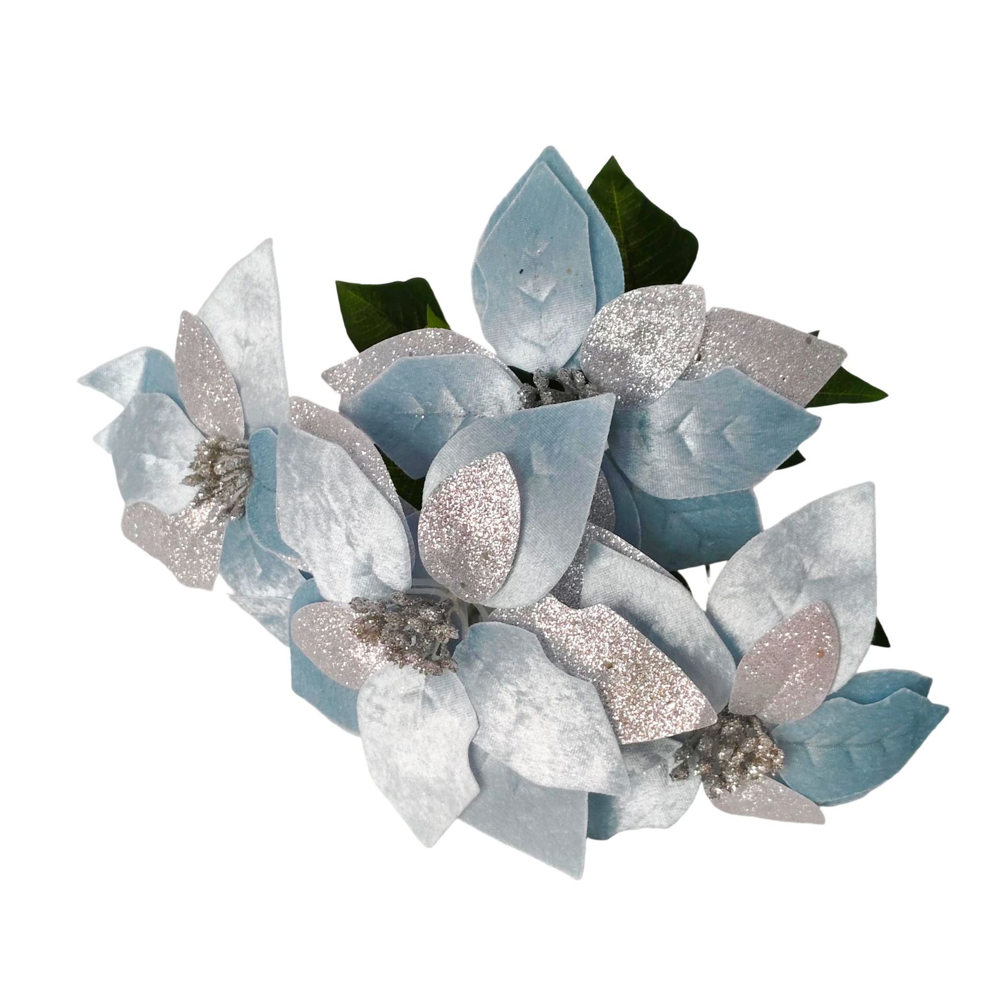Nuevos productos transfronterizos flores de Navidad artificiales simulación de flores falsas de cártamo flor de Navidad decoración floral ramo de polvo de oro