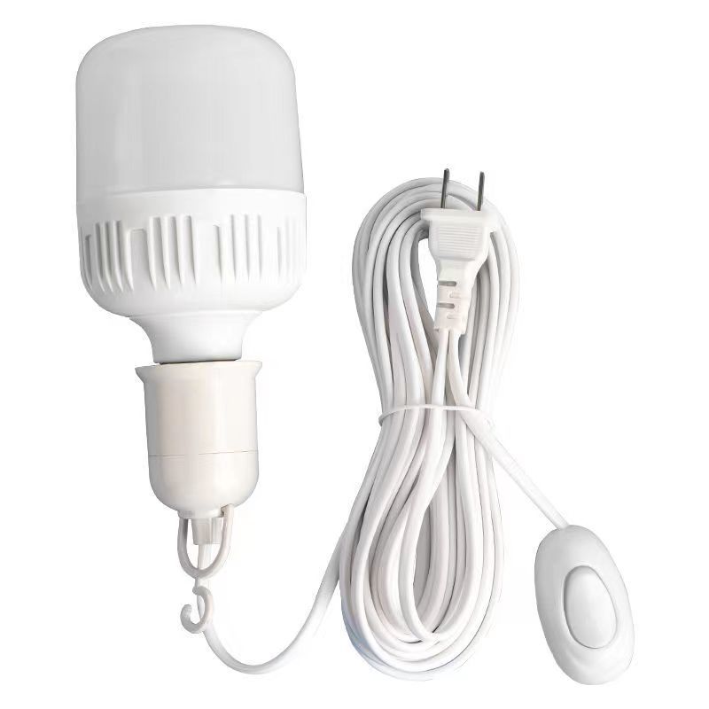 Household E27 screw lamp socket LED energy-saving light bulb hanging lamp holder wire with Switch plug wire