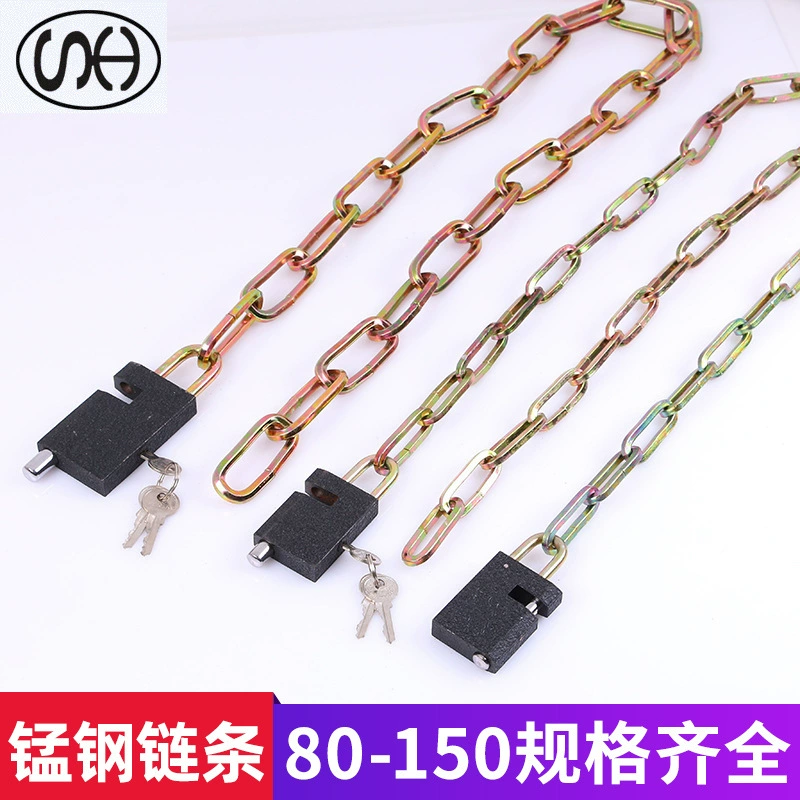 Цепной замок Оптовая Смелый мотоциклетный замок Стеклянная дверь Цепной замок Домашний трехколесный цепной замок