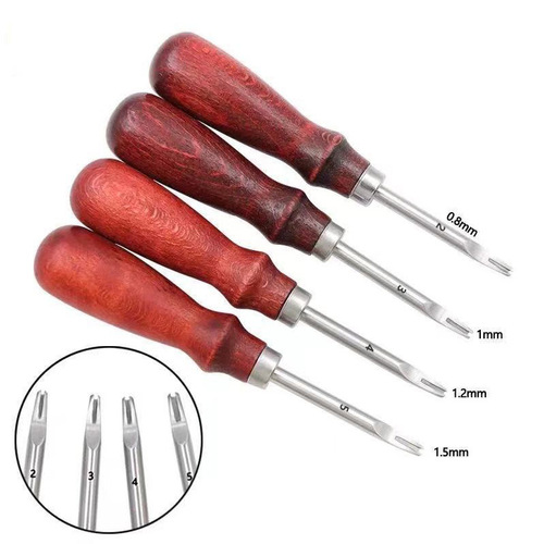 Edge trimmer hand-sewn DIY handmade leather carving leather art tool rounded corner tool cow leather leather art wooden handle edge trimmer