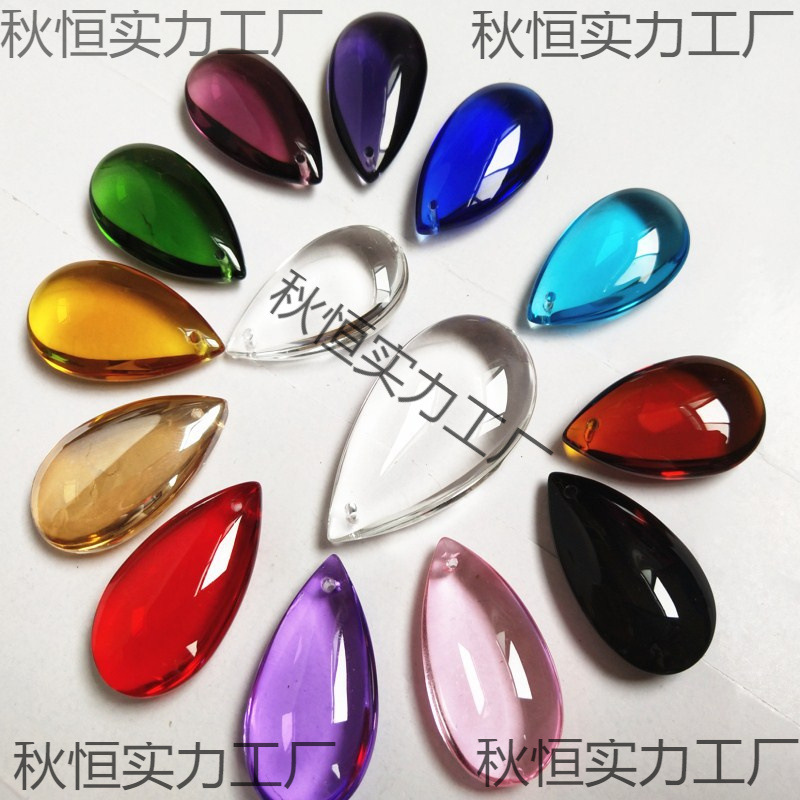 Crystal Bead Curtain Loose Pearl Glossy Water Drop Crystal Glass Gourd Door Curtain DIY Lighting Accessories Dripping Pendant