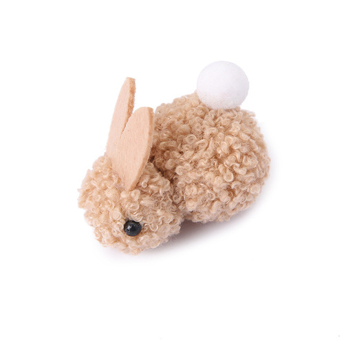 Fur ball rabbit handmade DIY Mid-Autumn plush moon rabbit accessories wool ball rabbit fur ball plush ball wholesale