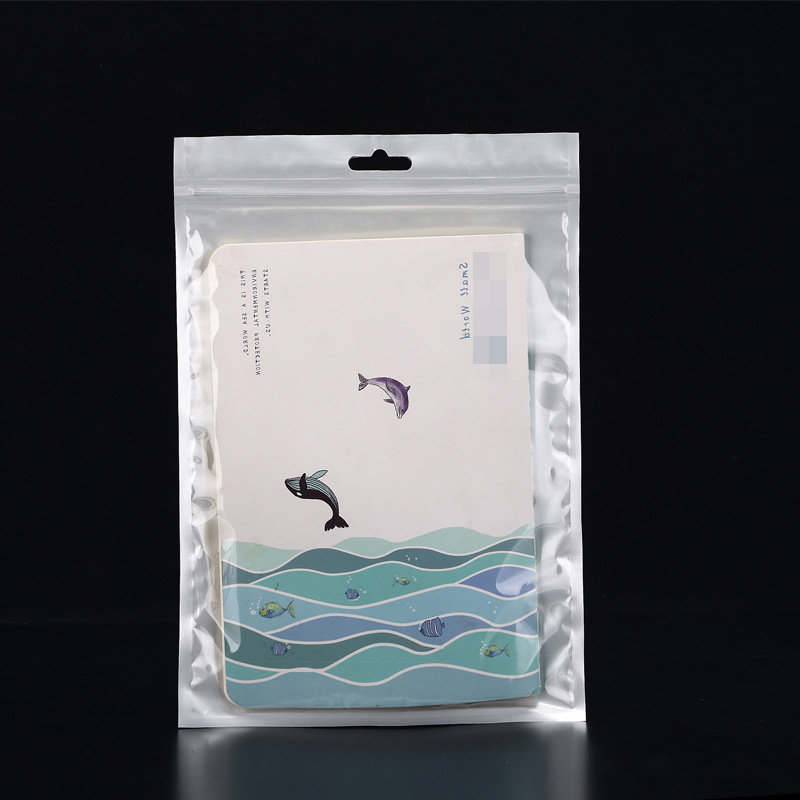 En stock blanco yin y yang hueso nacarado bolsa de embalaje cremallera boca bolsa de plástico auto-Sellado nacarado bolsa de impresión