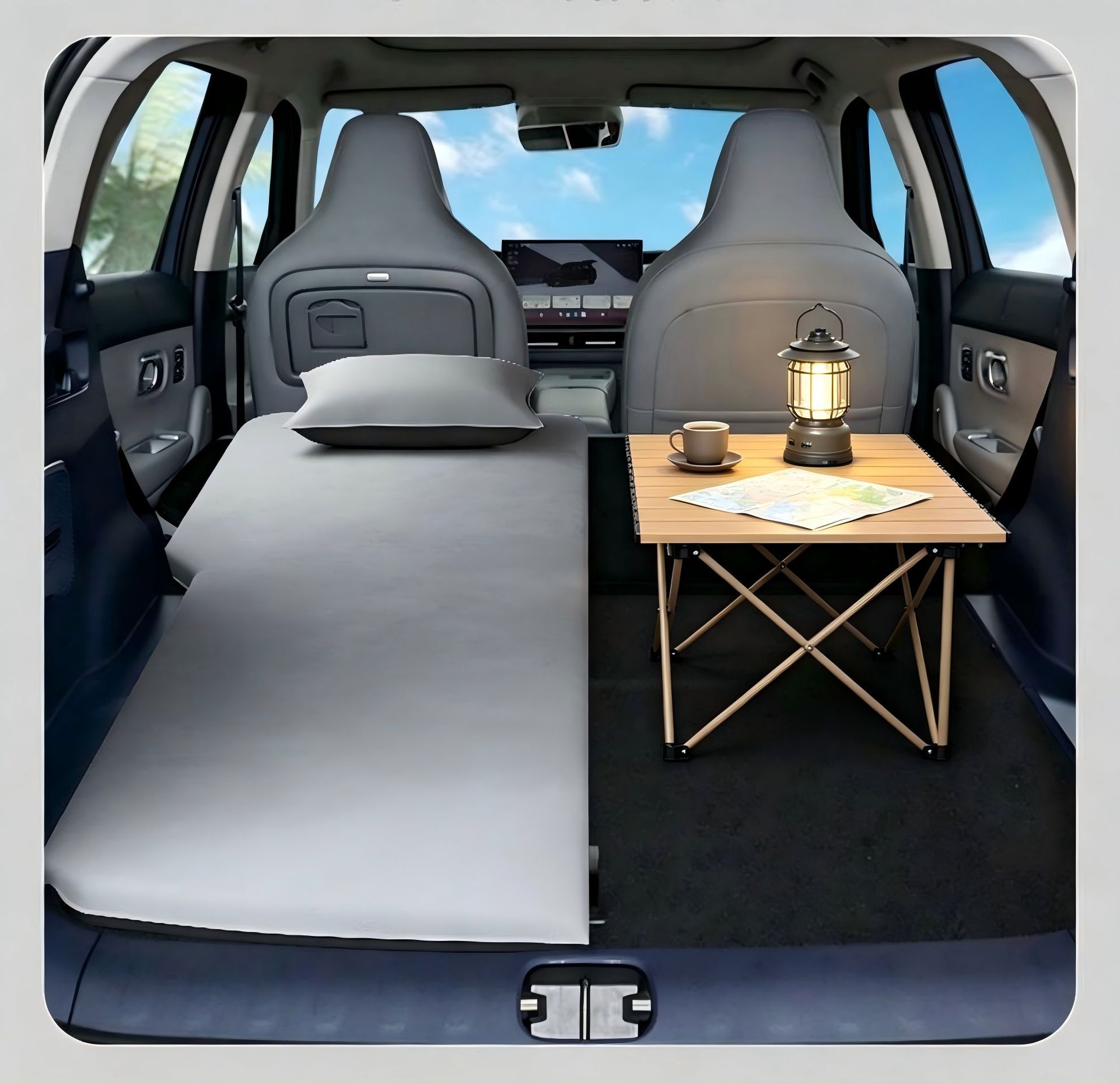 Leapmotor A10 Car Mattress Automatic Inflatable Bed Rear Seat Sleeping Pad Trunk Sleeping Gadget Travel Car Accessories