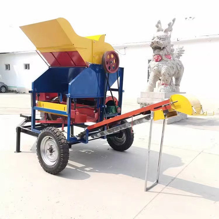 外贸款花生摘果机400型干花生摘果机柴油机款花生脱果机打花生机