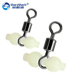 Glow-in-the-dark cucumber ring eight-character ring fluorescent bead stop bead glowing plastic bead balance ring fork splitter line splitter