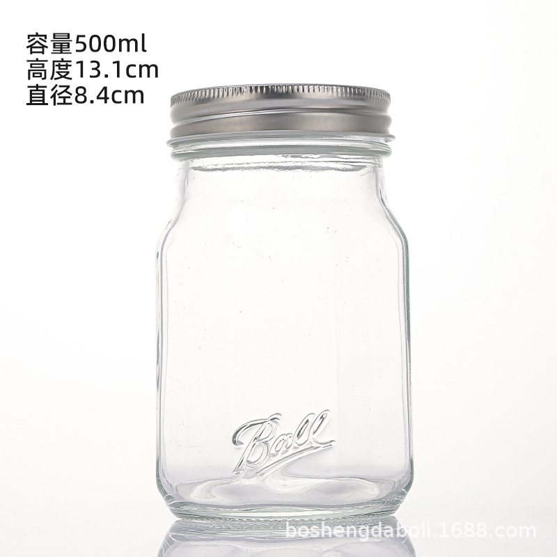500ml 은색 캡, 투명