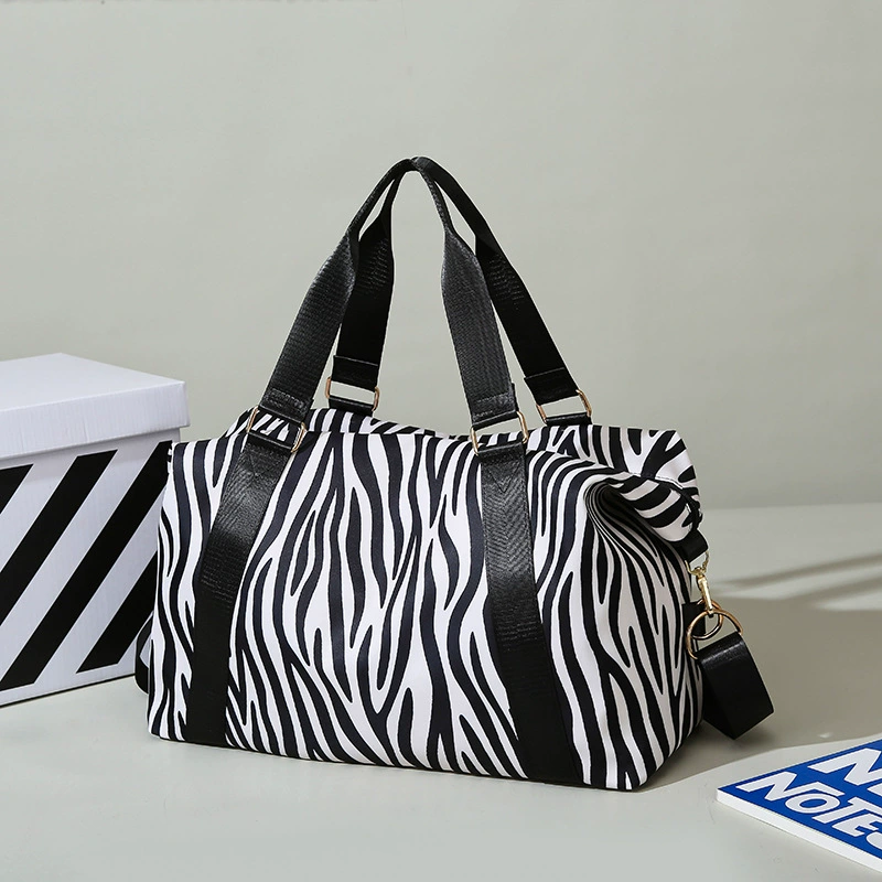 Сумка спортзала Спорт руки света плеча сумки перемещения короткая Одиночная сухая и влажный пакет письма зебры разъединения