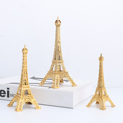 Nordic light luxury golden Paris Eiffel Tower model creative window display photo props with box