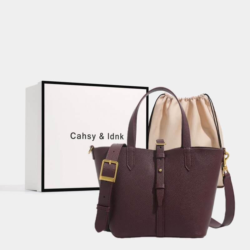 Little C's 2025 New Satchel Vegetable Basket Bag, Fashionable and Versatile Bucket Bag, Elegant Single Shoulder Crossbody Commuter Bag for Women