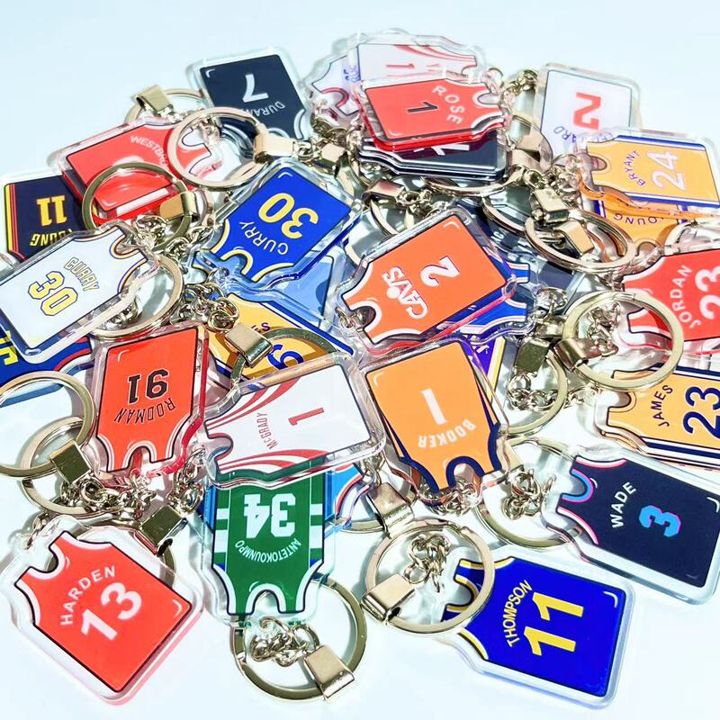 Kobe Owen James Curry Memorial Jersey basketball star keychain men's and women's schoolbag car pendant accessories Kobe Owen James Curry Memorial Jersey basketball star keychain men's and women's schoolbag car pendant accessories