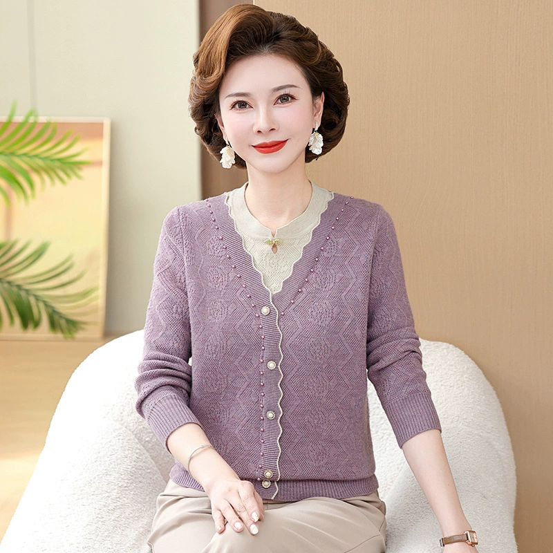 Мама весенняя одежда, поддельные два трикотажа