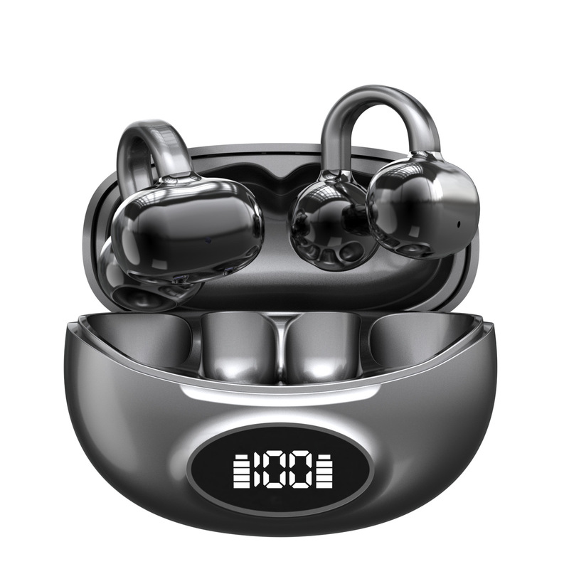 Amazonの人気イヤークリップBluetoothヘッドセット超長バッテリー寿命ワイヤレス空気骨伝導スポーツ2025新しいAI翻訳|undefined