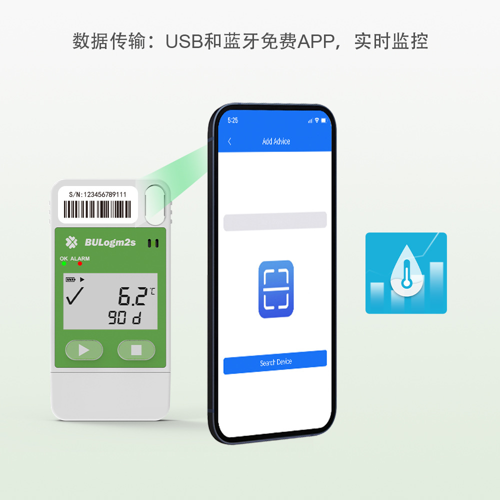 usb温湿度记录仪 pdf记录仪 药店阴凉柜温湿度记录器