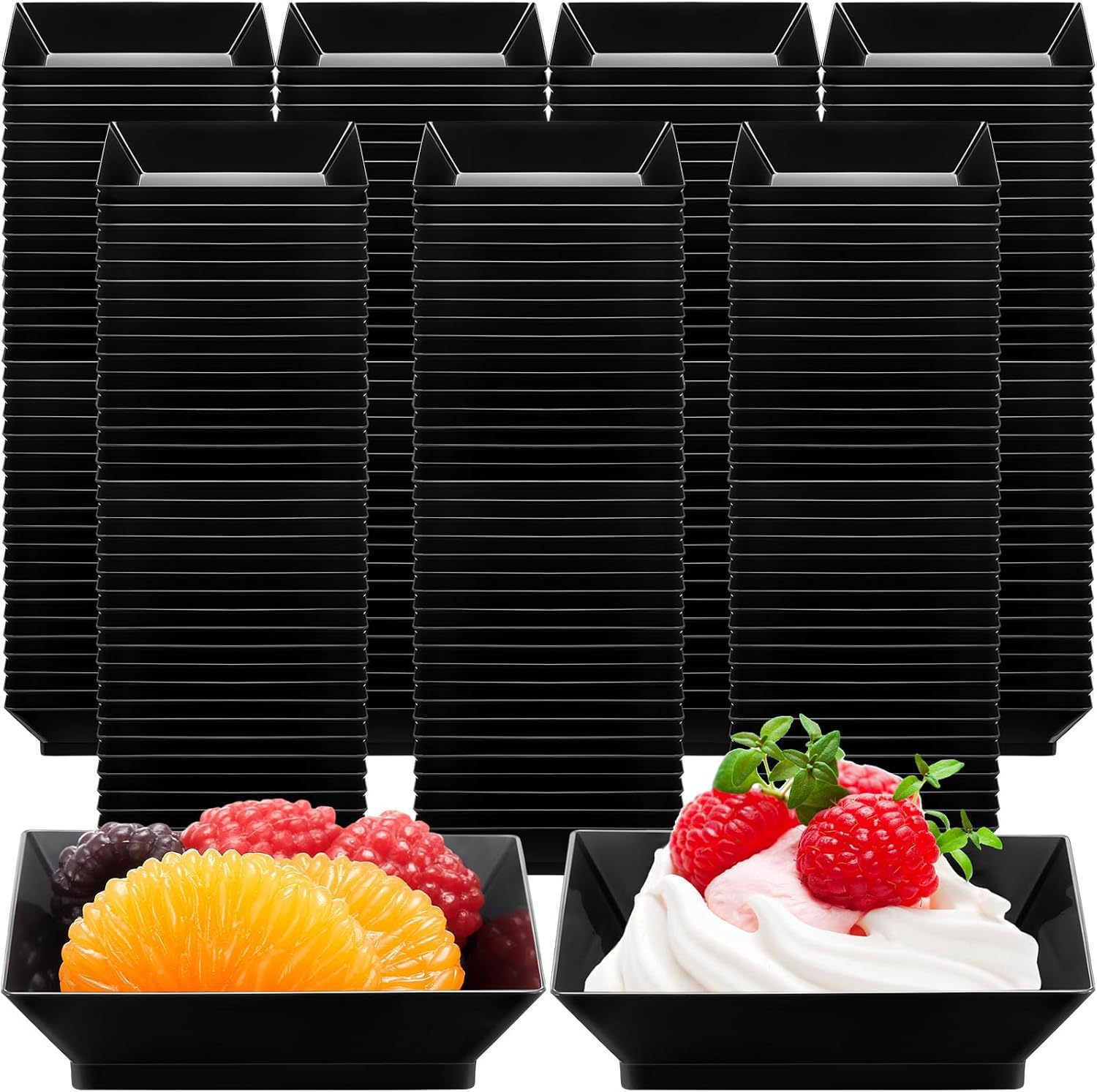 9*9cm 대형 사각 접시(검정색)