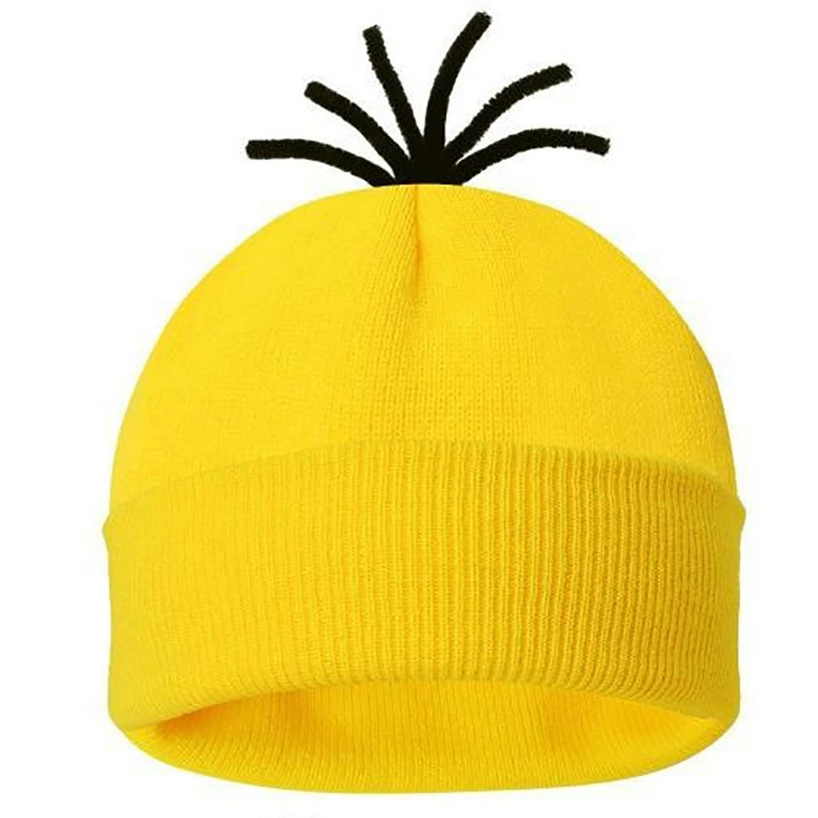 Sombrero amarillo con 6 cabellos