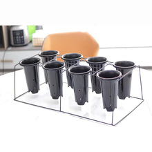 4寸兰花盆固定支架阳台室内铁艺包胶兰花架8孔兰草花架阳台花园艺