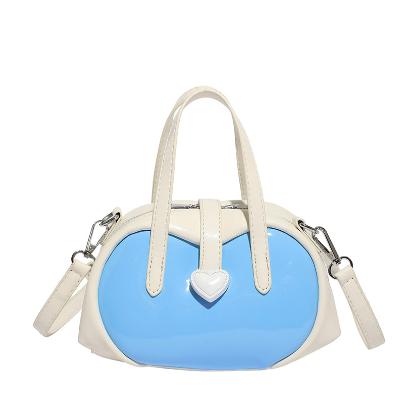 Versión coreana del bolso de nicho 2025 verano nuevo bolso femenino lindo amor bolso de hombro personalidad contraste color bolso de mensajero marea