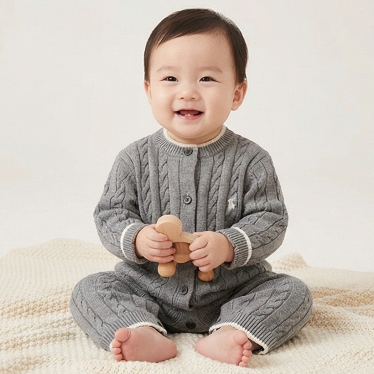 Autumn and Winter Baby Jumpsuits 2025 New Baby Clothes Super Fashionable Autumn and Winter Small Month Old Long-Sleeved Outing Clothes