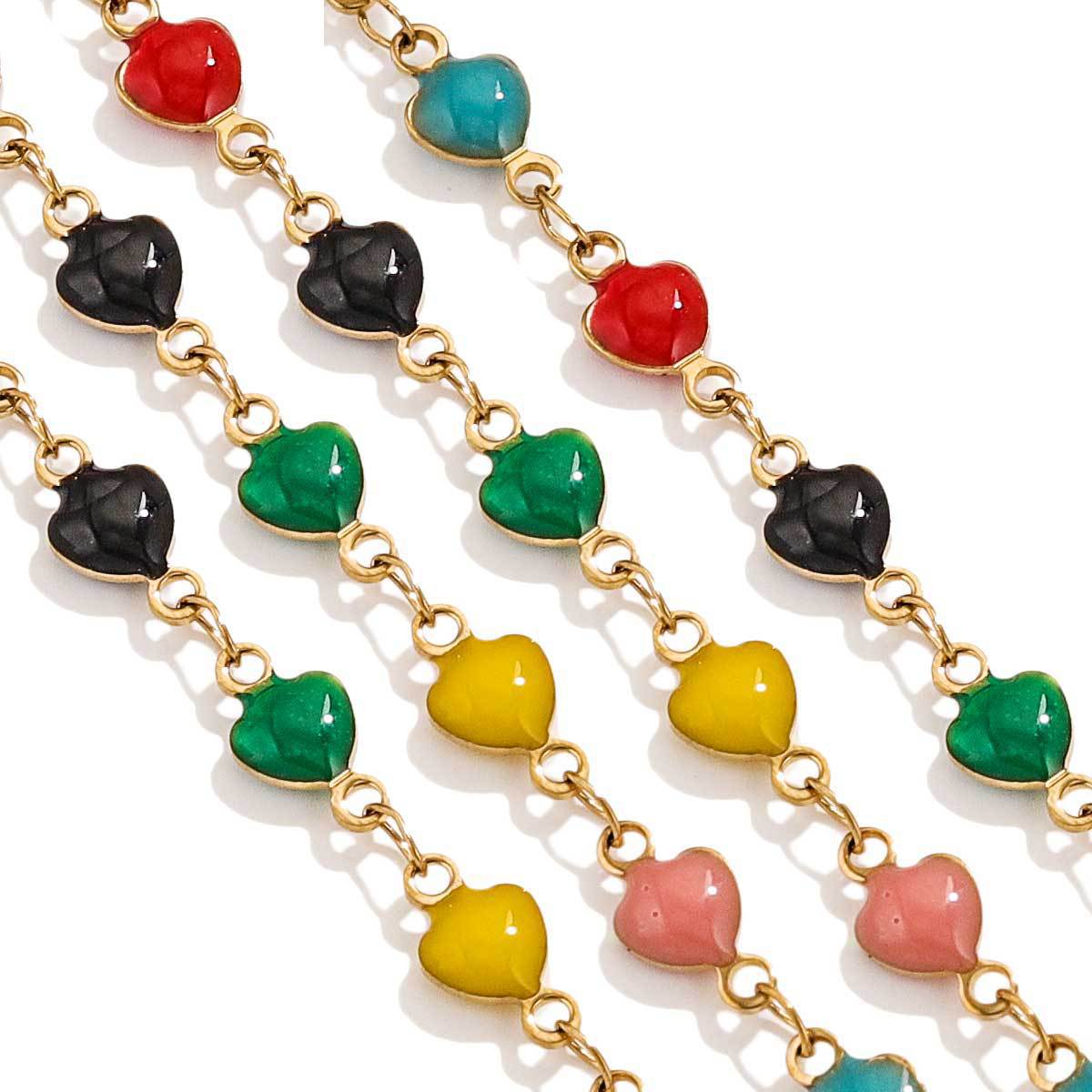 18g Weight Chain Jewelry Making Type DIY Ornament Accessories Classification 1 Piece Quantity 316 Stainless Steel Material Heart Shape Pattern All Seasons Season Plating Design Classic Style Style 1 Piece 316 Stainless Steel DIY Ornament Accessories Chain Classic Style Heart Shape 8