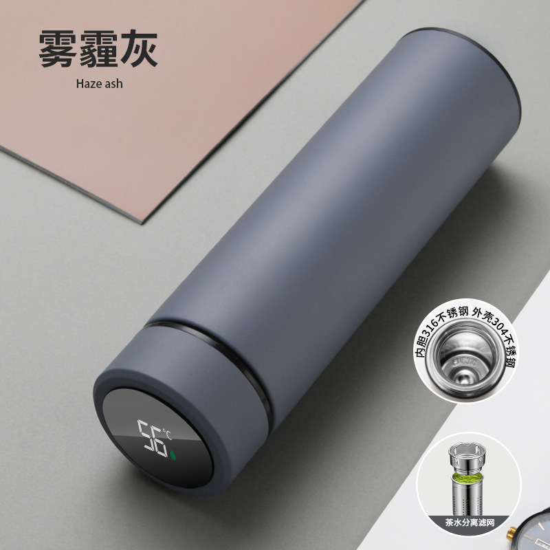 保温カップ卸売 スマートスクリーン表示 二重構造316ステンレス 大容量水筒 男女兼用 高品質保温水筒|undefined