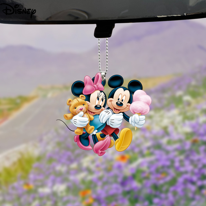 Cross-Border Cartoon Cute Mickey Mouse Car Keychain Pendant Decoration Unisex Acrylic Backpack Pendant