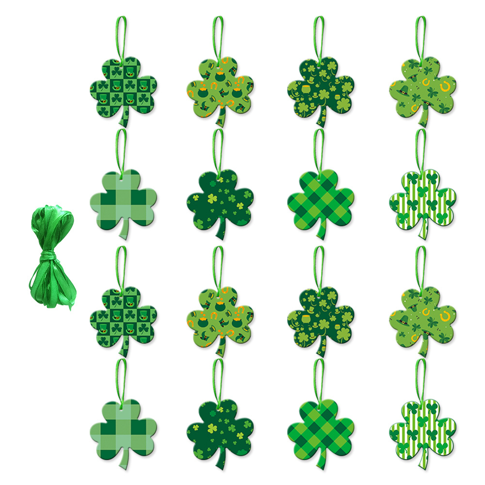 Transfronterizo nuevo Día de San Patricio colgante día irlandés decoración del partido decoración trébol adornos de decoración