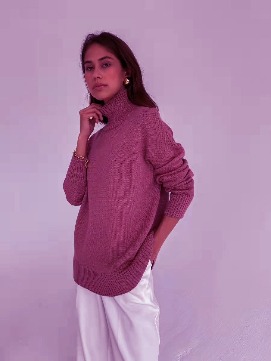 ​​Luxury Lambswool Turtleneck Sweater – Slim Fit Winter Pullover In 9 Seasonal Colors​​_voghion.com