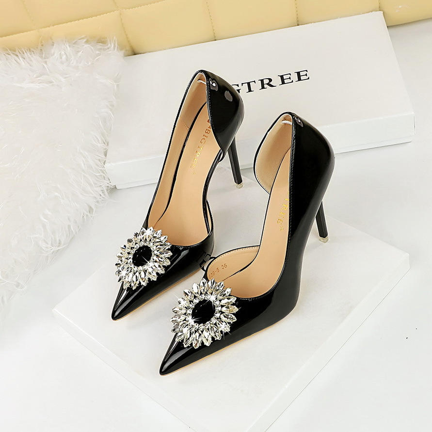 Elegant Patent Stiletto High Heel Pumps For Women Pointed Toe_voghion.com