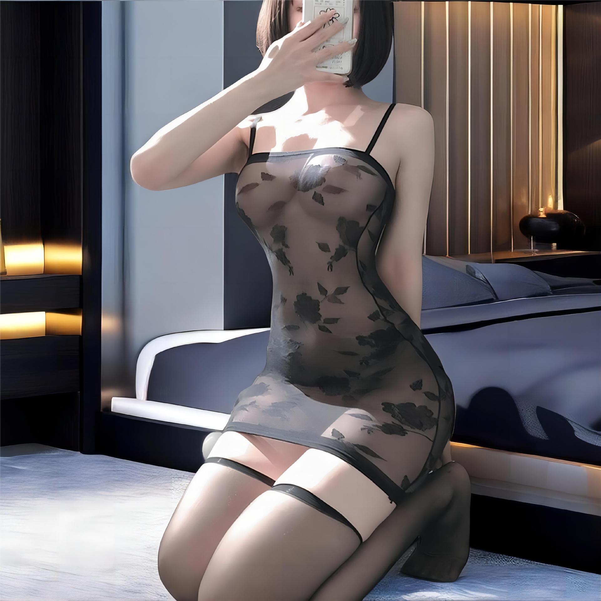 Vestido jacquard sexy