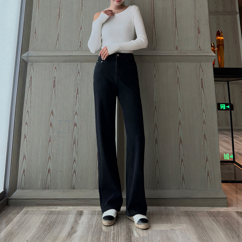 Straight-Leg Magic Pants! Four-Way Stretch 2026 Spring New Black Jeans Straight-Leg Pants Slimming Long Pants 603