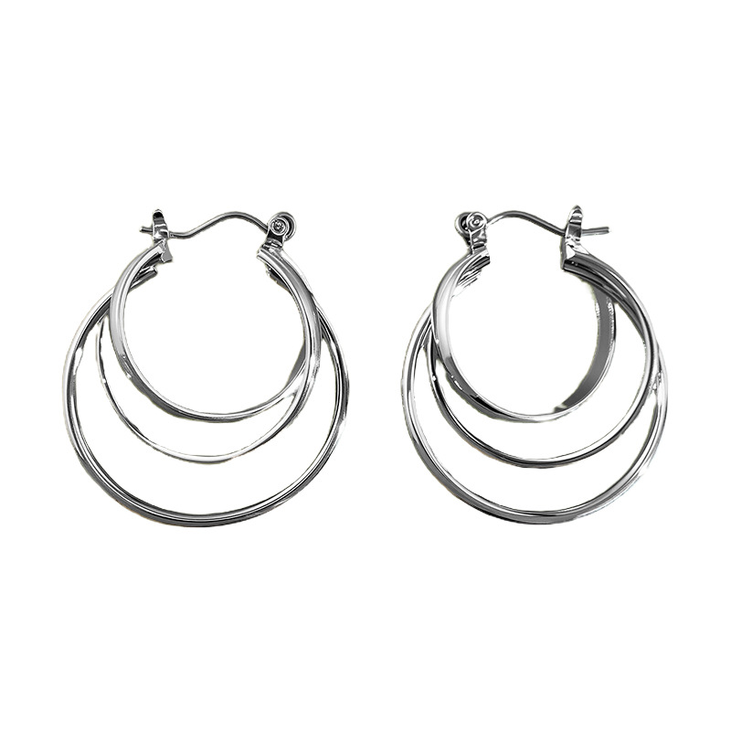 Nuevos desplazamientos de moda con pendientes de círculo grande, ligero y lujoso, temperamento femenino de alta gama, botones para los oídos, Orejeras de círculo vegetariano, agujas para los oídos