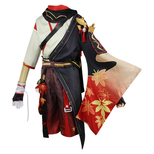 Genshin Impact Inazuma City Kujou Sara Wanyo Cosplay Costume Set – Same Design as Anime/Game Apparel, Men's Version