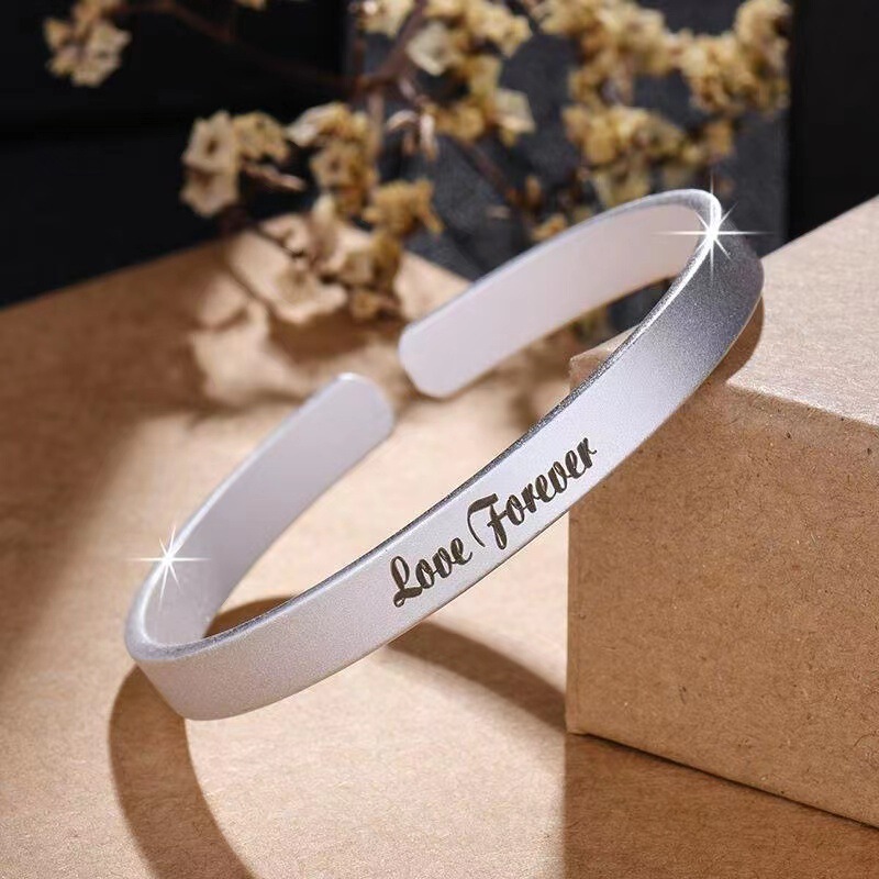 Frosted letters simple bracelet female niche design forever love bracelet young Valentine's Day gift for girlfriend