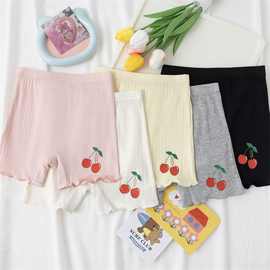 儿童安全裤防走光夏季薄款宝宝平角莫代尔棉免穿底裤中大童女孩无
