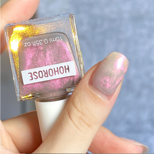 Aurora pink toe nail polish for summer whitening without baking, long-lasting and peelable new manicure nutritious nail polish quick-drying