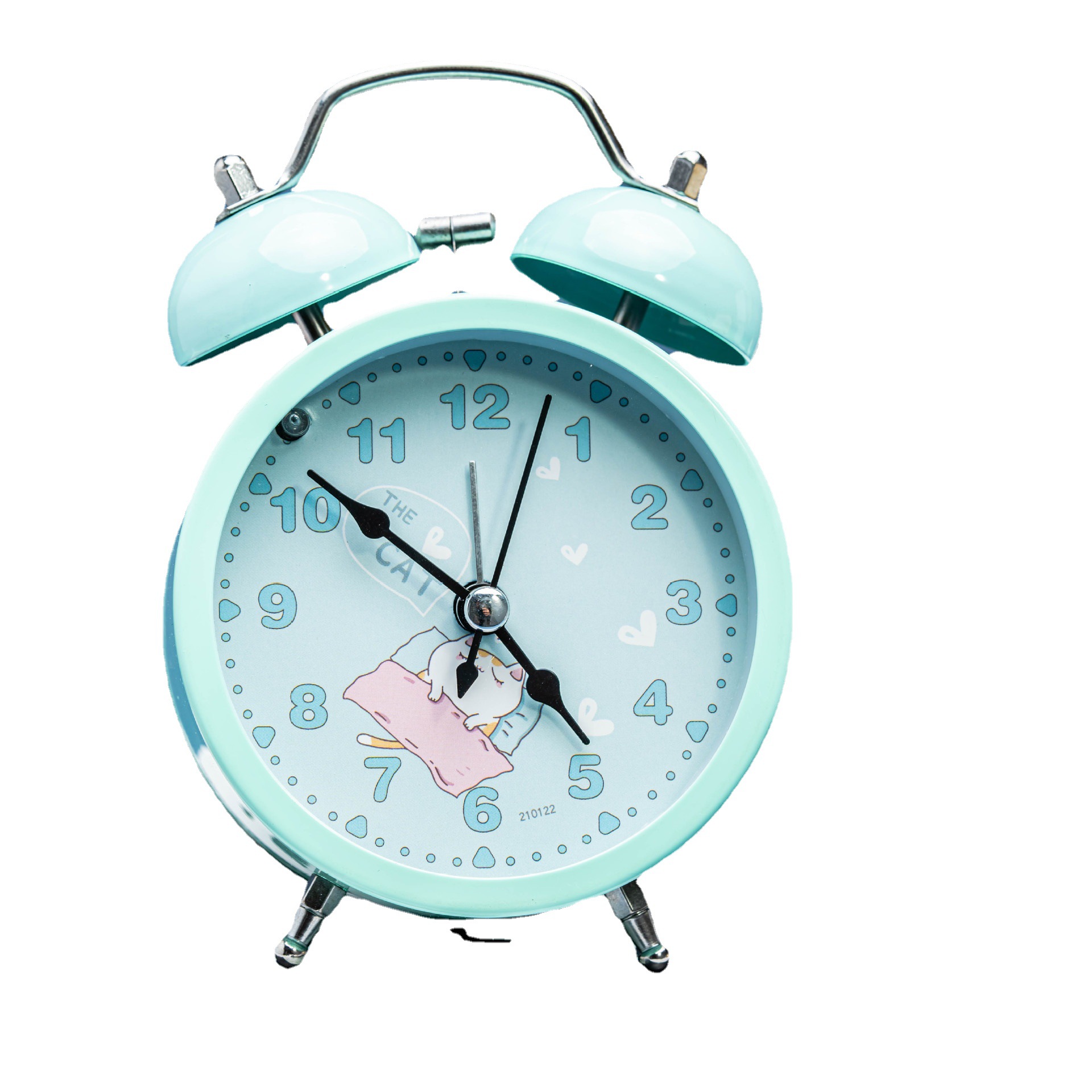 Reloj despertador de metal directo de fábrica estudiante despertar artefacto dormitorio mesita de noche reloj mudo reloj de mesa sonido súper fuerte