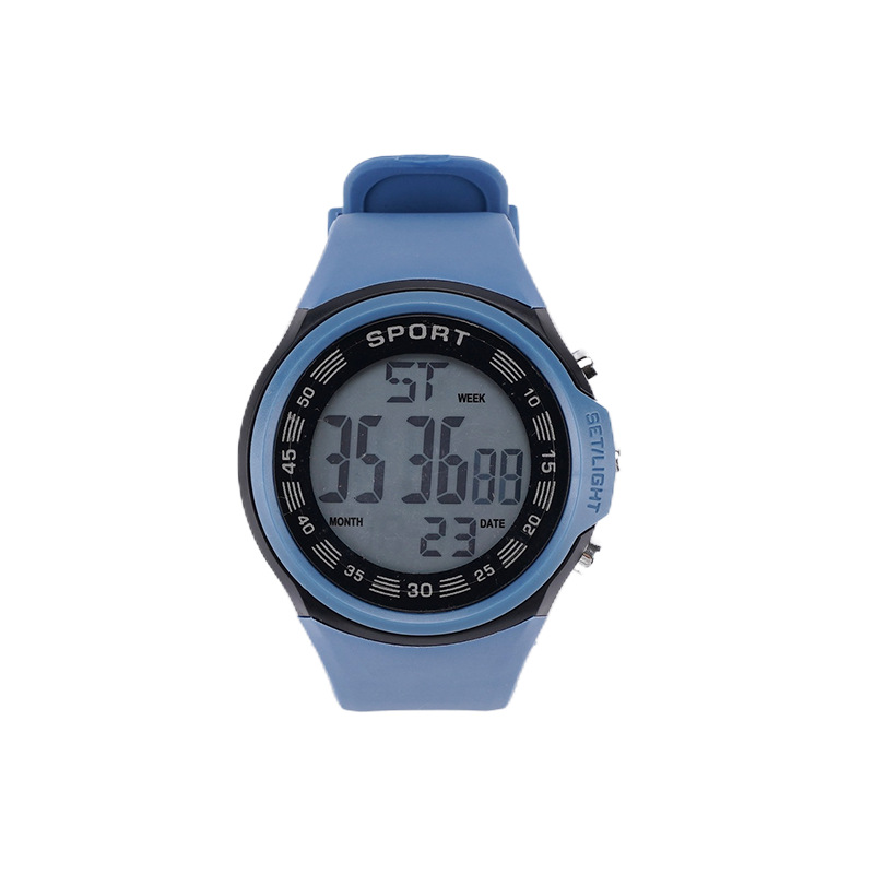 Red impermeable luz nocturna reloj electrónico de moda masculina simple estudiantes de secundaria adolescentes reloj deportivo multifuncional al por mayor