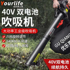 大功率工业强力无线锂电除尘器家用树叶吹吸机粉碎机吹风除尘吹灰