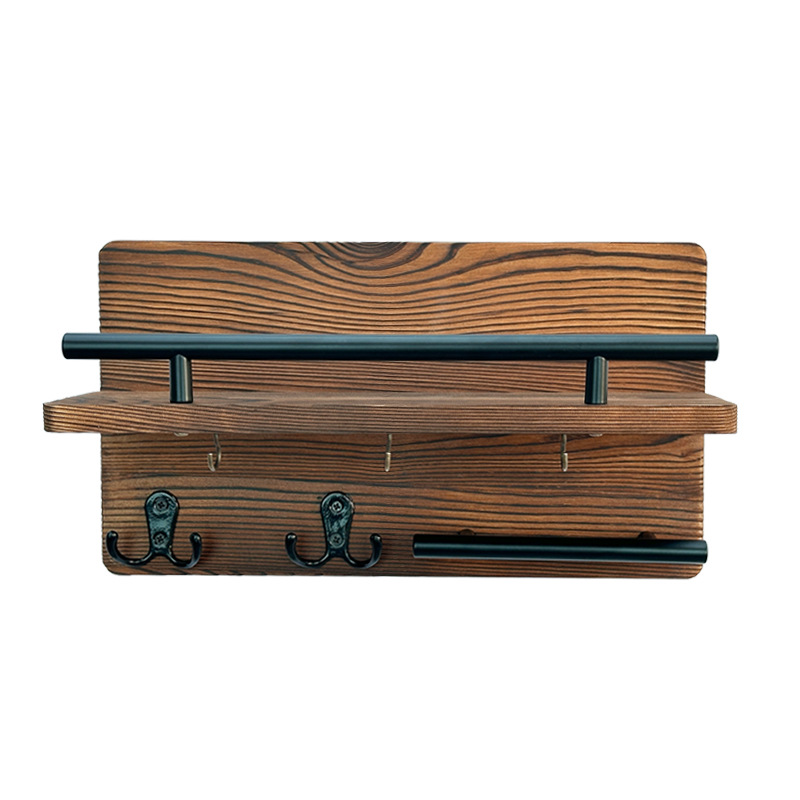 Amazon sala de estar colgante de madera pared colgante de pared estante de almacenamiento colgante de llaves de puerta de entrada marco de madera