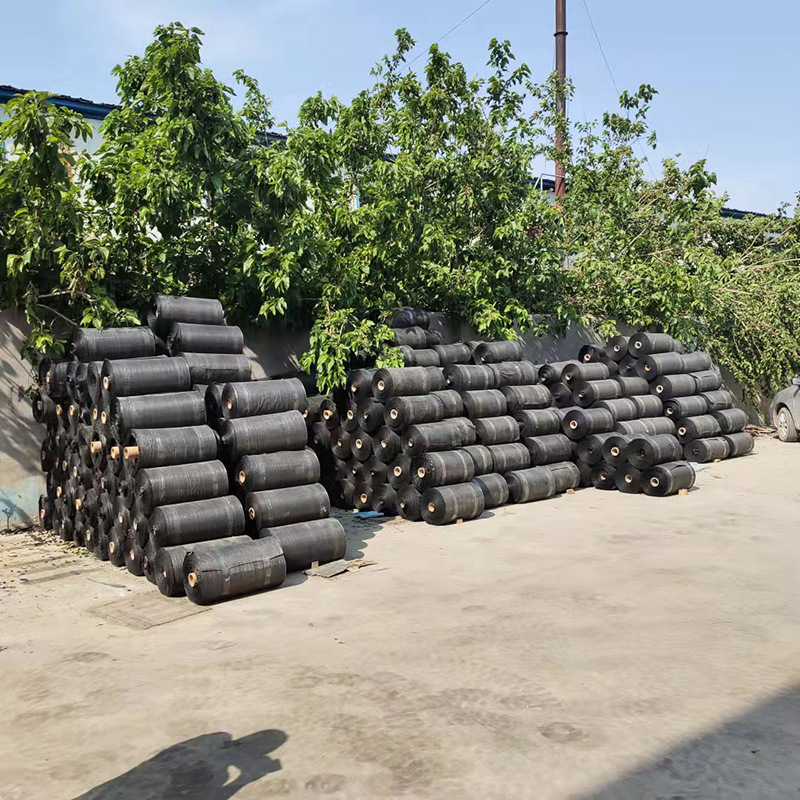 黑色防草布果园pp防草除草布编织布PE大棚复合防草布透气防草布