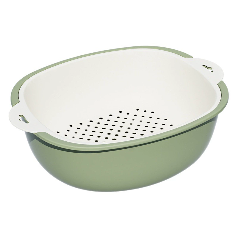 Утолщенная двухслойная сливная корзина кухонная раковина для овощей корзина для фруктов корзина фильтр для мытья овощей моющая тарелка для фруктов кухонный ящик для хранения