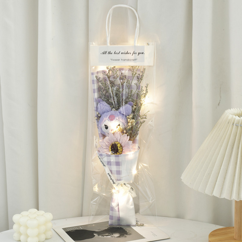 520 Día de San Valentín Nueva muñeca de bolsa Coulomi Ramo de jabón de rosa Regalo para novia masculina y esposa