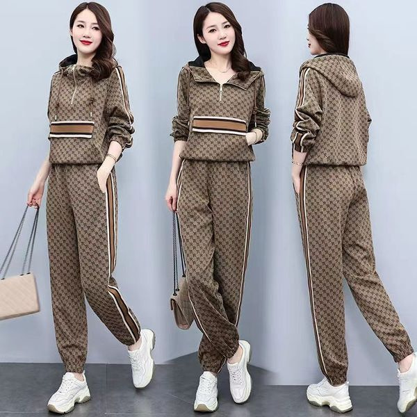 Women's Clothing High end sweatshirt casual sports suit for women 2024 early autumn new two piece suit fashionable and stylish_voghion.com