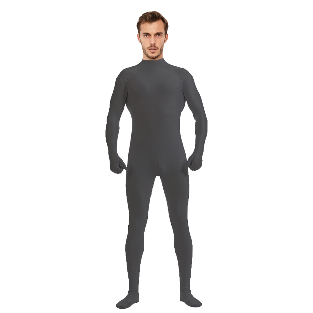 Body de 5 piezas de color sólido, estilo zentai, para danza y espectáculos, éxito de ventas transfronterizo.